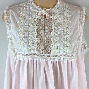 Vintage Christian Dior Pink & White Lace Lingerie | Medium